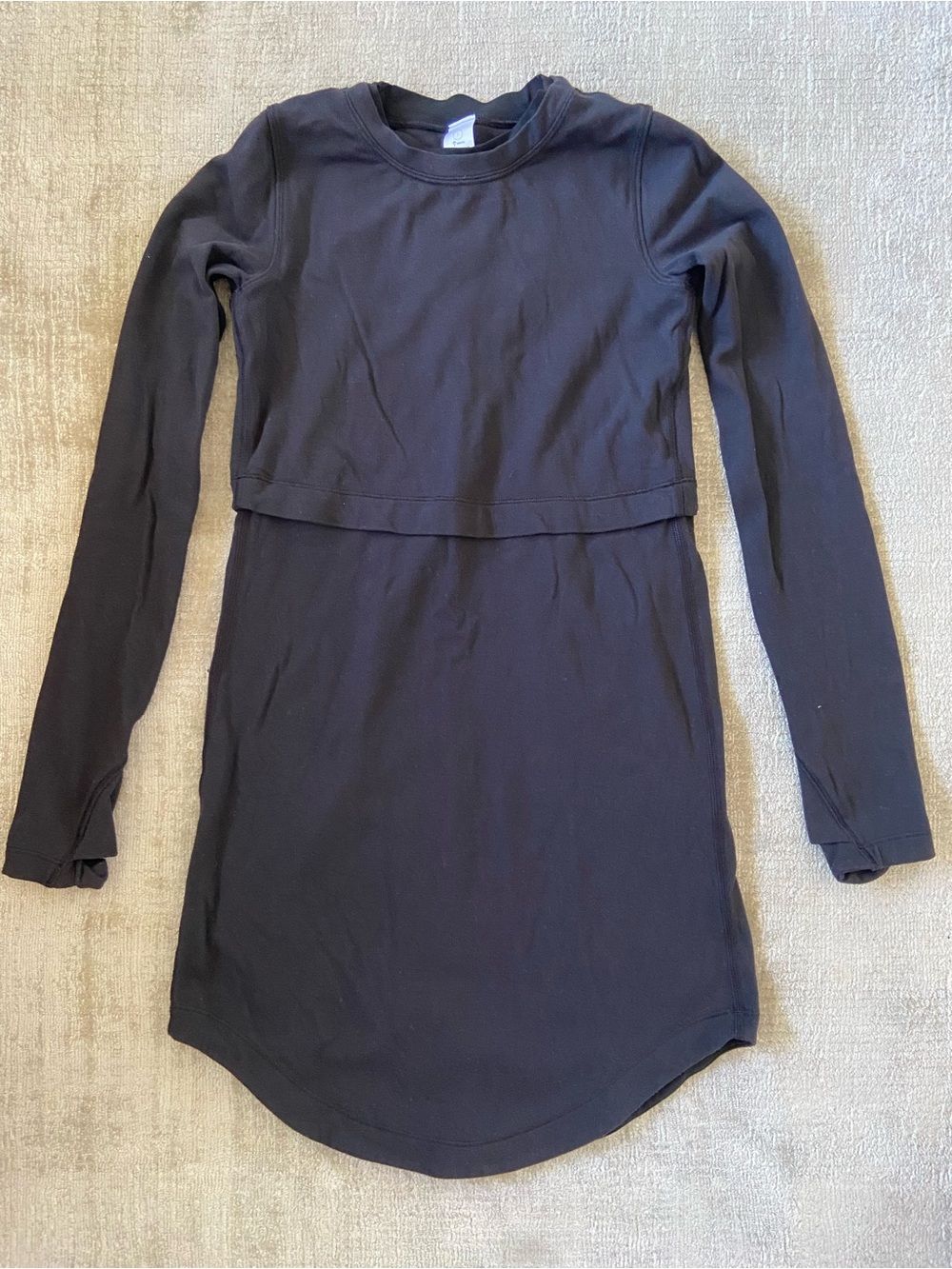 Ivivva Long Sleeve Black Layered Dress with leggings